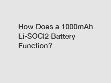 How Does a 1000mAh Li-SOCl2 Battery Function?