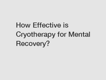 How Effective is Cryotherapy for Mental Recovery?