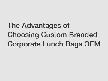 The Advantages of Choosing Custom Branded Corporate Lunch Bags OEM