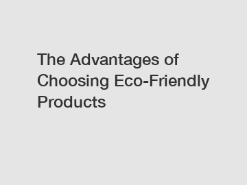 The Advantages of Choosing Eco-Friendly Products