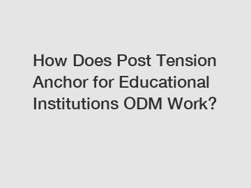 How Does Post Tension Anchor for Educational Institutions ODM Work?