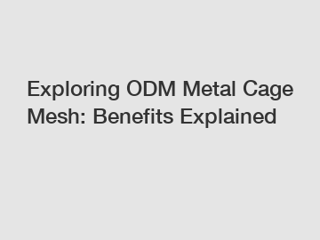 Exploring ODM Metal Cage Mesh: Benefits Explained