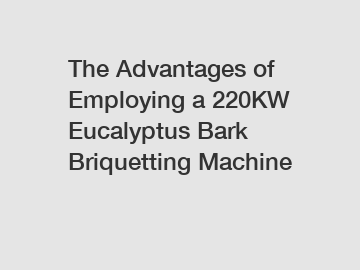 The Advantages of Employing a 220KW Eucalyptus Bark Briquetting Machine