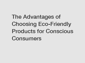 The Advantages of Choosing Eco-Friendly Products for Conscious Consumers