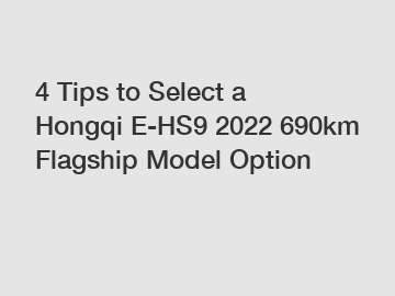 4 Tips to Select a Hongqi E-HS9 2022 690km Flagship Model Option