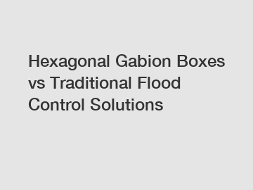 Hexagonal Gabion Boxes vs Traditional Flood Control Solutions