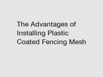 The Advantages of Installing Plastic Coated Fencing Mesh