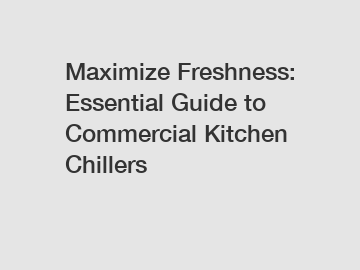 Maximize Freshness: Essential Guide to Commercial Kitchen Chillers
