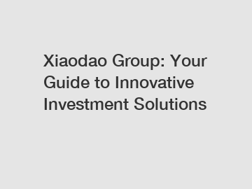 Xiaodao Group: Your Guide to Innovative Investment Solutions