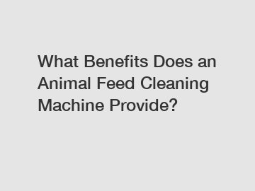 What Benefits Does an Animal Feed Cleaning Machine Provide? What Benefits Does an Animal Feed Cleaning Machine Provide?