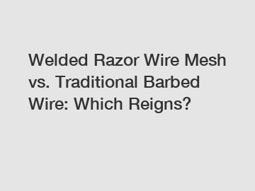 Welded Razor Wire Mesh vs. Traditional Barbed Wire: Which Reigns?