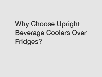 Why Choose Upright Beverage Coolers Over Fridges?