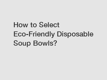 How to Select Eco-Friendly Disposable Soup Bowls?