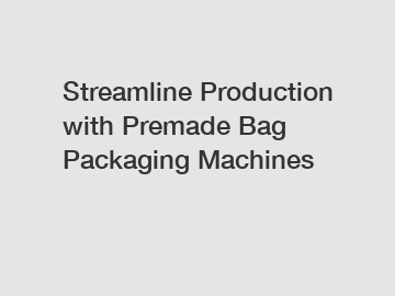 Streamline Production with Premade Bag Packaging Machines