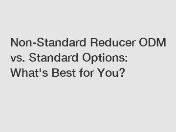 Non-Standard Reducer ODM vs. Standard Options: What's Best for You? Non-Standard Reducer ODM vs. Standard Options: What's Best for You?