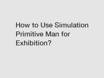 How to Use Simulation Primitive Man for Exhibition?