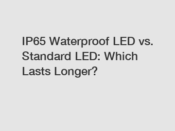 IP65 Waterproof LED vs. Standard LED: Which Lasts Longer?