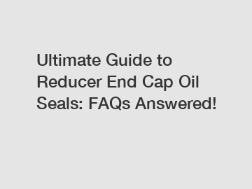 Ultimate Guide to Reducer End Cap Oil Seals: FAQs Answered!