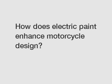 How does electric paint enhance motorcycle design?