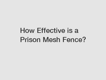 How Effective is a Prison Mesh Fence?