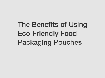 The Benefits of Using Eco-Friendly Food Packaging Pouches