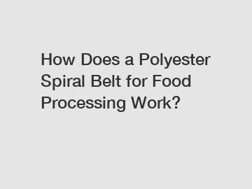 How Does a Polyester Spiral Belt for Food Processing Work?