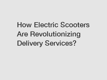 How Electric Scooters Are Revolutionizing Delivery Services?