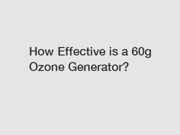 How Effective is a 60g Ozone Generator?