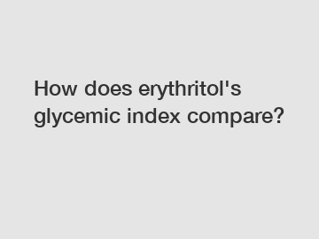 How does erythritol's glycemic index compare?