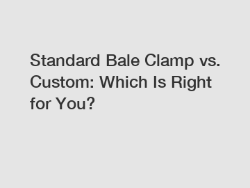 Standard Bale Clamp vs. Custom: Which Is Right for You?