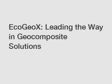 EcoGeoX: Leading the Way in Geocomposite Solutions