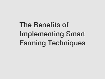 The Benefits of Implementing Smart Farming Techniques