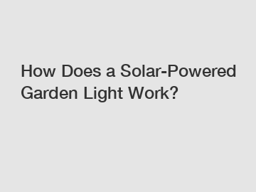 How Does a Solar-Powered Garden Light Work?