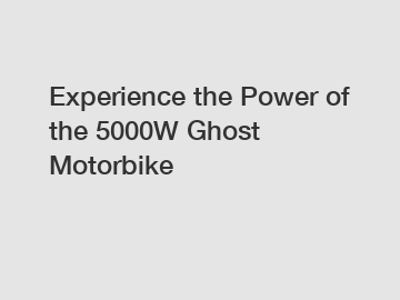 Experience the Power of the 5000W Ghost Motorbike