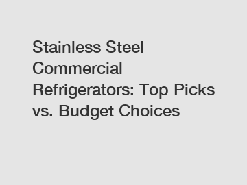 Stainless Steel Commercial Refrigerators: Top Picks vs. Budget Choices