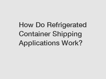 How Do Refrigerated Container Shipping Applications Work?