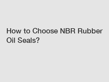 How to Choose NBR Rubber Oil Seals?