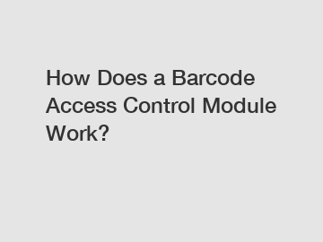 How Does a Barcode Access Control Module Work?