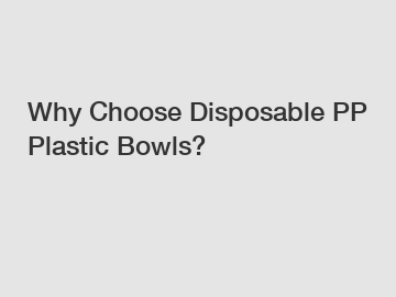 Why Choose Disposable PP Plastic Bowls?