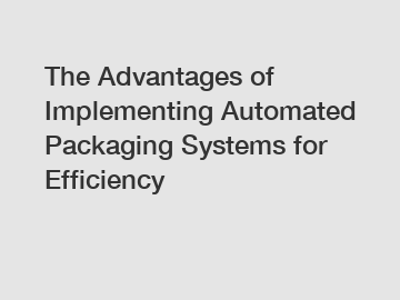 The Advantages of Implementing Automated Packaging Systems for Efficiency