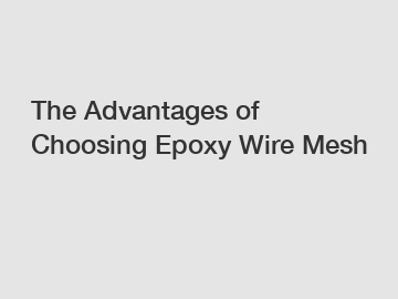The Advantages of Choosing Epoxy Wire Mesh