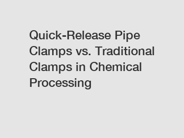 Quick-Release Pipe Clamps vs. Traditional Clamps in Chemical Processing