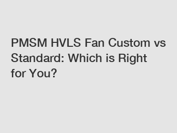 PMSM HVLS Fan Custom vs Standard: Which is Right for You?