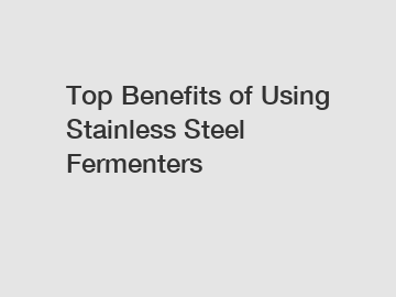 Top Benefits of Using Stainless Steel Fermenters