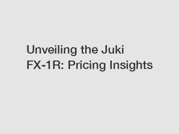 Unveiling the Juki FX-1R: Pricing Insights