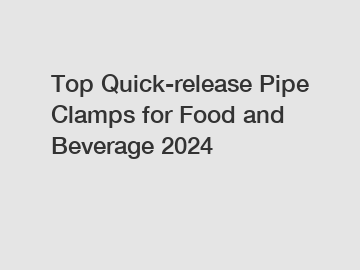 Top Quick-release Pipe Clamps for Food and Beverage 2024