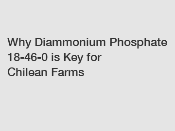 Why Diammonium Phosphate 18-46-0 is Key for Chilean Farms