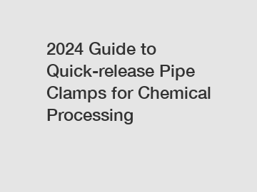 2024 Guide to Quick-release Pipe Clamps for Chemical Processing