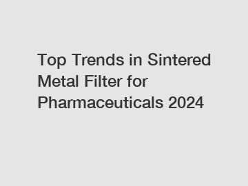 Top Trends in Sintered Metal Filter for Pharmaceuticals 2024