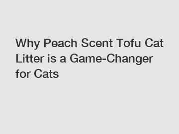 Why Peach Scent Tofu Cat Litter is a Game-Changer for Cats